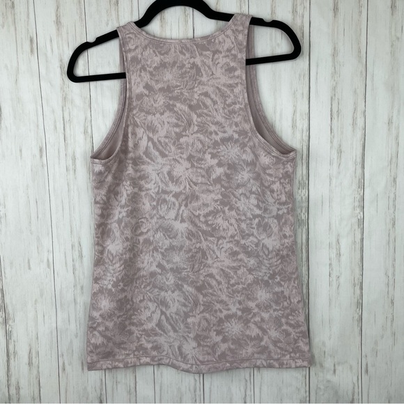 Athleta pink floral spandex tank size large - Picture 4 of 5
